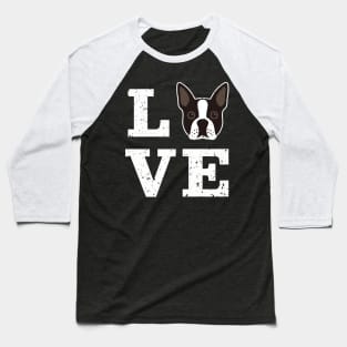 Boston Terrier Dog Love Baseball T-Shirt